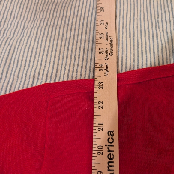 CASHMERE red 'love', Pink Heart With Faux Pearl Studs Sweater XL Charter Club - Picture 5 of 5